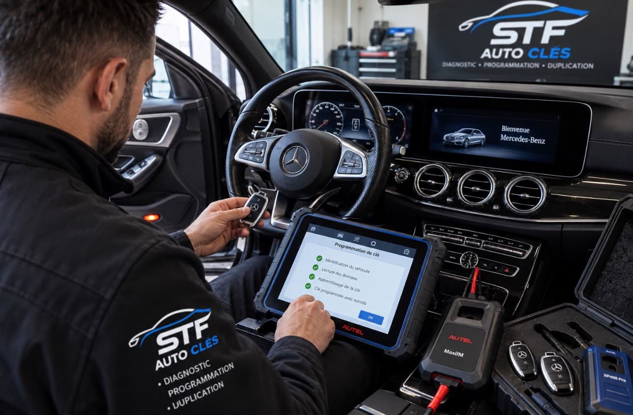 Programmation d'une clé de voiture à l'atelier STF Auto Clés